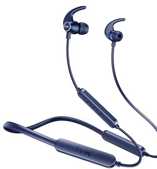 boAt Rockerz 255 Pro+ Bluetooth Wireless Neckband Earphones – 60Hrs Playback, ASAP Charge, IPX7, Dual Pairing