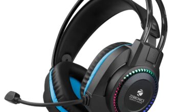 🎧 Zebronics Jet Premium Wired Gaming Headphone with Mic, LED Lights & 40mm Drivers | Comfortable Over-Ear Design for Gamers