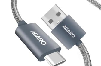 Agaro Unbreakable Braided USB-A to Type-C Cable – 1 m | 3A Fast Charge & 480 Mbps Data Sync