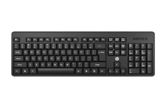 HP K160 Wireless Keyboard – 2.4 GHz Full‑Size Keyboard with 12 Fn Shortcut Keys & Plug‑and‑Play USB Dongle