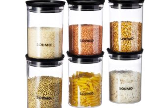 Solimo Airtight BPA-Free Plastic Storage Containers – Set of 6 (900 ml)