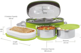 MILTON Executive Insulated Lunch Box – Leak-Proof & Microwave Safe Tiffin with Bag