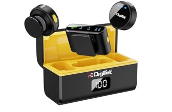 DIGITEK DWM-116 2-in-1 Wireless Microphone System – Dual Transmitter Lavalier Mic for Interviews & Vlogging