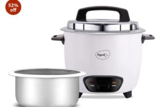 Pigeon Joy 1.8 L Single Pot Aluminium Electric Cooker – Automatic Rice & Multi-Use Cooker