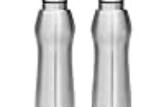 Milton Elate 1000 Stainless Steel Water Bottle 840 ml (Set of 2) – Leak Proof, ISI Certified, Rust-Free Silver Bottles