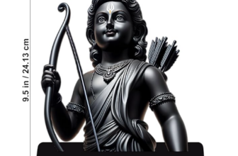 Ram Lalla Cutout Idol – Divine Jai Shri Ram Wooden Statue for Home, Car & Temple Decor