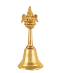 Brass Pooja Bell (Ghanti) – Cone Shape Temple Bell for Home & Mandir (8cm, 70g)