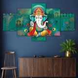 Retails Lord Ganesha 3D Wall Painting – Big Size Spiritual Home Decoration Artwork
