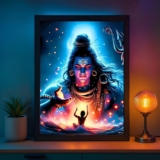 Glowitt Shiv Parvati LED Photo Frame – Divine Lighted God Frame for Home & Pooja Room