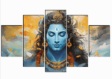 SAF Lord Shiva Wall Painting – Spiritual Multicolour God Frame for Home & Pooja Room