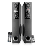 Intex TW 16000 FMUB 160 W Tower Speaker – Bluetooth 5.1 | USB/FM/AUX | Dual Cordless Mics