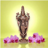 RAISOM Antique Platina Balaji Idol – Mini Venkateswara Swamy Dashboard & Home Temple Showpiece