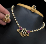 Plated Pendant Necklace TEMPAL227 – Adjustable Chain, Elegant Design