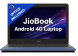 JioBook 11 with Lifetime Office/Android 4G Laptop – Mediatek 8788 Octa-core, 4GB RAM, 64GB eMMC Storage, Thin & Light (11.6 inch, 990g), Dual Band WiFi + SIM, Blue