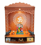 Devson™ Premium Wooden Temple with LED Spot Light & Storage Shelves (25×18.5×12 in)