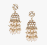 Zaveri Pearls Cluster Traditional Earrings – Elegant Floral Design (ZPFK16735)