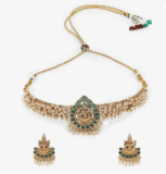 Sukkhi Sparkling Necklace – Elegant Temple Style Jewellery (Model NS105622)