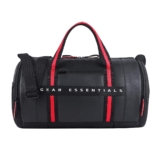 Gear Clubsport Faux Leather Gym Duffel Bag (Black-Red) – 26L Capacity, Water-Resistant, Ergonomic Design