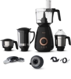 Philips HL7707/00 750-Watt 3-in-1 Mixer Grinder with Food Processor – Compact Design, Gear Drive Technology, Multiple Attachments