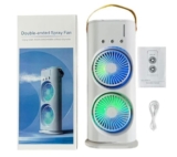 HEERA PLUS Rechargeable Rotatable Mist Humidifier & Air Cooler – USB Portable, Adjustable Nozzle, 4-in-1 Functionality