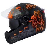 Steelbird SBH-34 “Jai Shree Ram” Full-Face Motorcycle Helmet – Reflective, ISI-Certified Safety Helmet