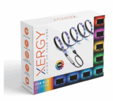 XERGY USB 5V 5050 RGB LED Flexible Strip Light – Multi-Color Changing Backlight for TV, PC & Laptop (2 Meter for 24-32″ TVs) with Mini Controller