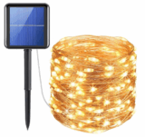 XERGY Solar Fairy String Light — 39 ft, 120 LED, 800 mAh, IP65 Outdoor Waterproof, 8 Modes